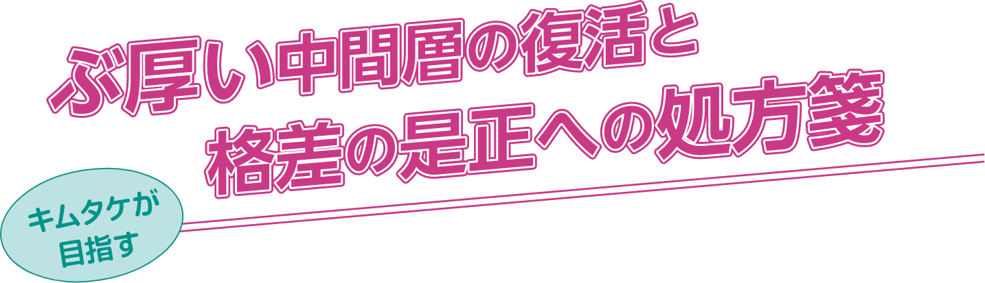 ぶ厚い中間層の復活と格差の是正への処方箋